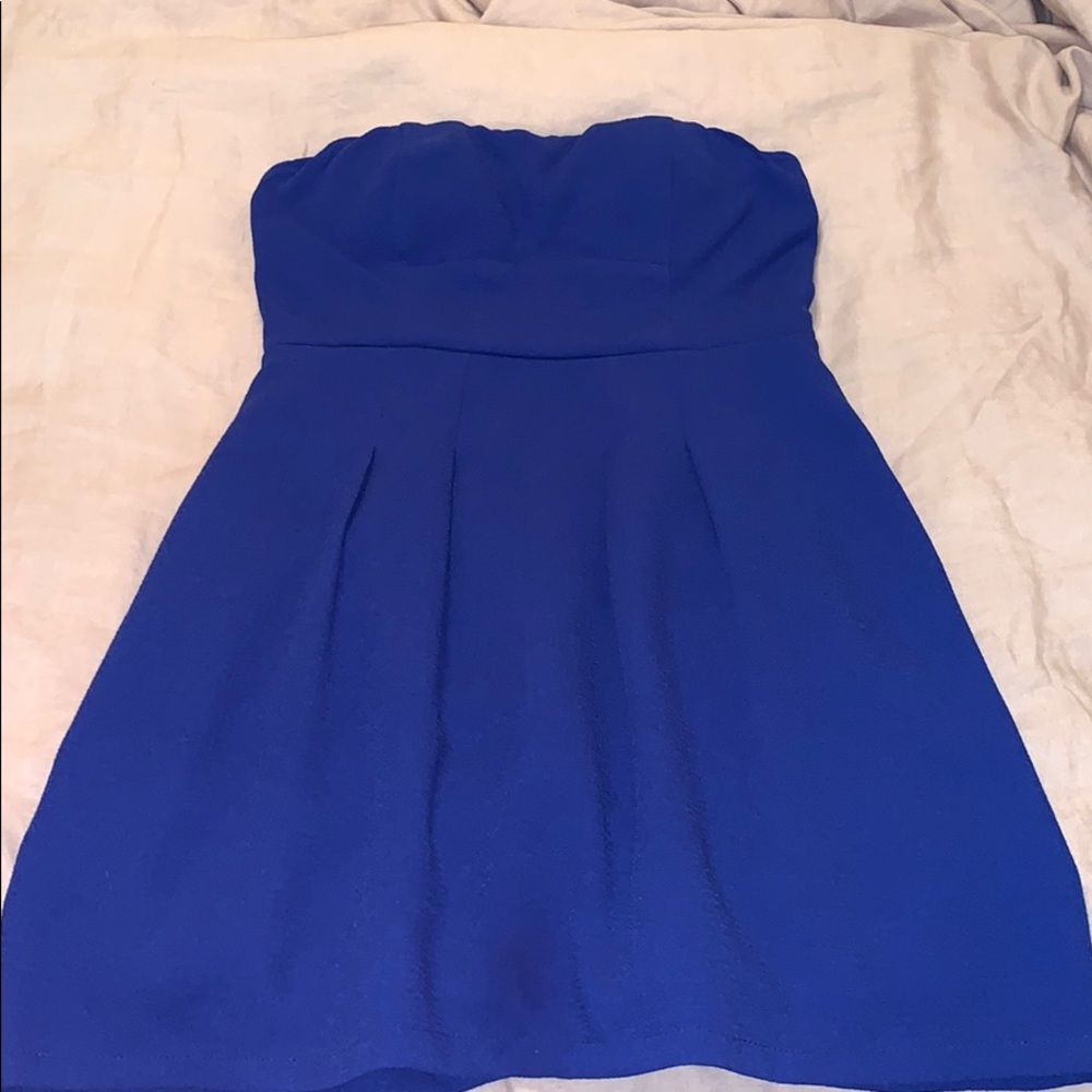Royal Blue Strapless Dress